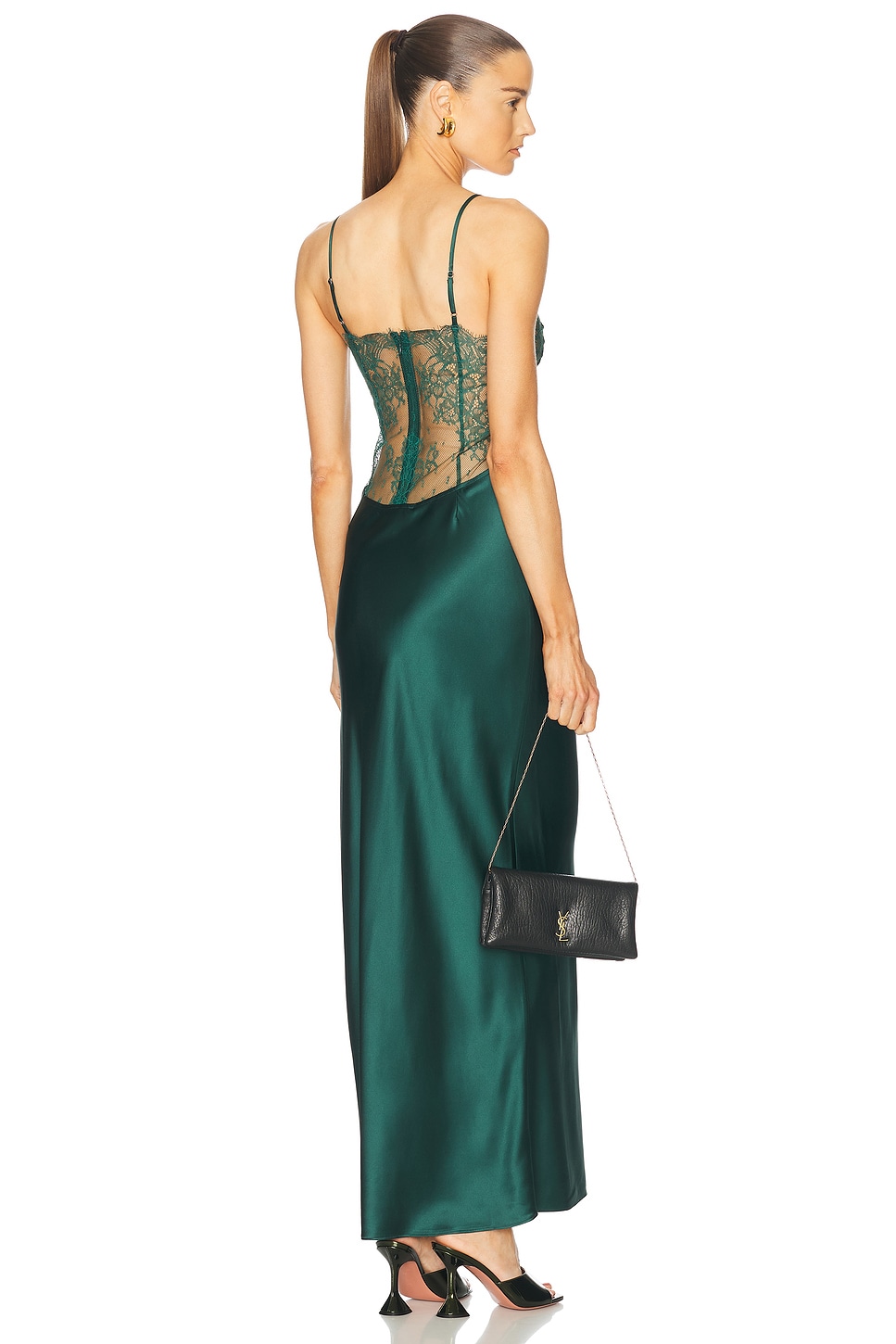

Кружевное длинное платье-комбинация Fleur Du Mal, Evergreen