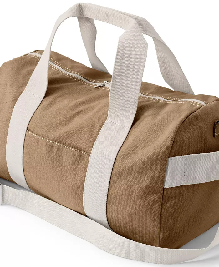 

Холщовая дорожная сумка Weekender Duffle Bag Lands' End, коричневый/бежевый