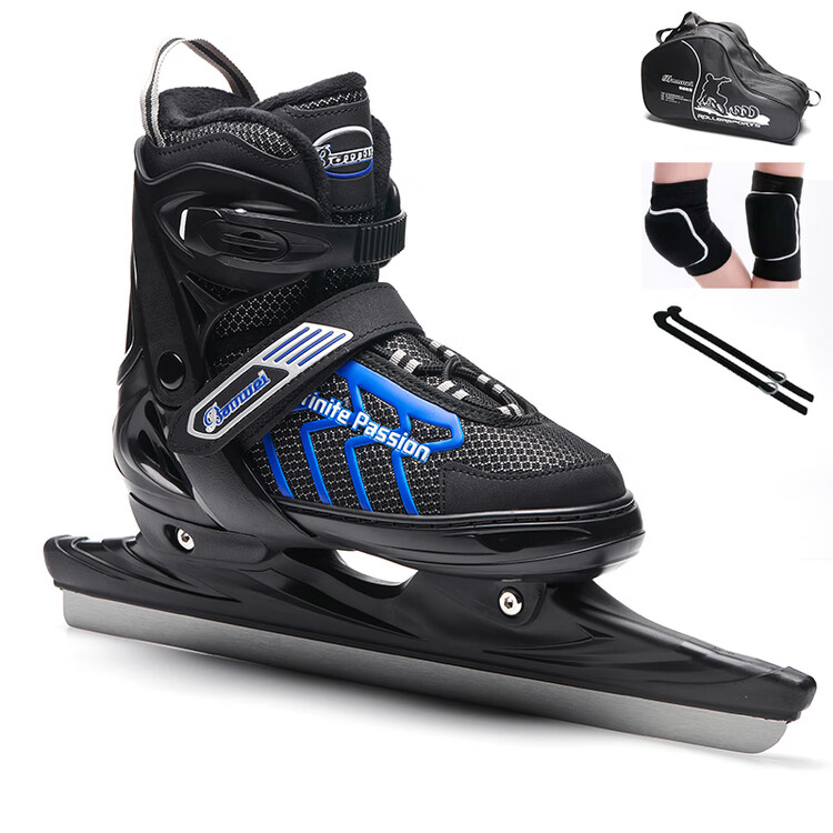 

HEAD Коньки для фигурного катания Black Blue Quick Skate + защита лезвия, наколенники, размер S