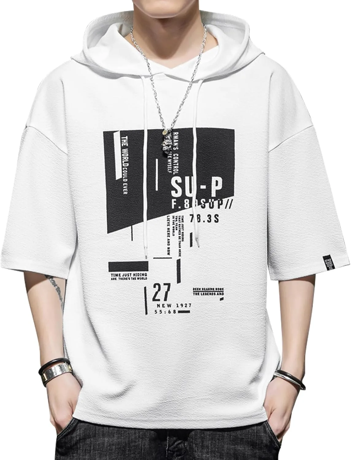 

Мужская толстовка с капюшоном и принтом Covisoty