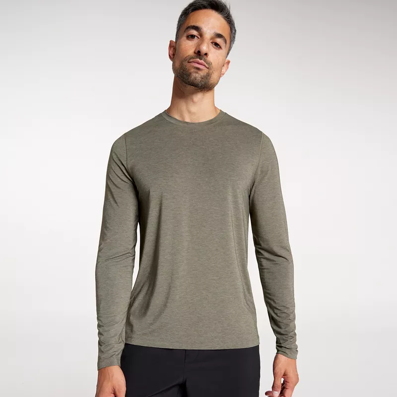 

Мужская футболка с длинным рукавом VRST Icon, цвет Olive Green Heather