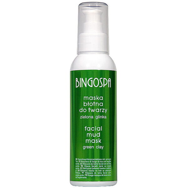 

Маска для лица с зеленой глиной и грязью, 150 г Bingospa