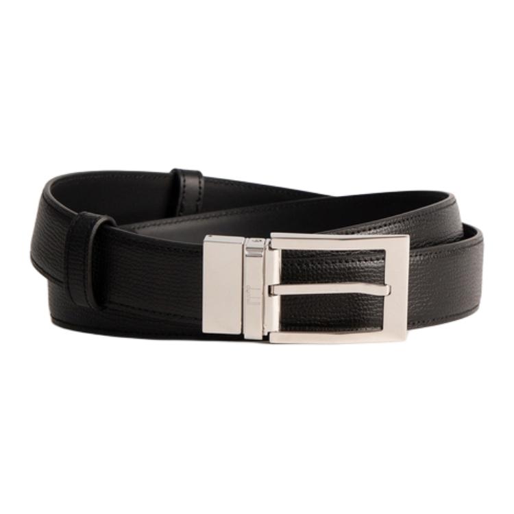 

Dunhill Мужской ремень из спилка черный шириной 3 2 см, Black