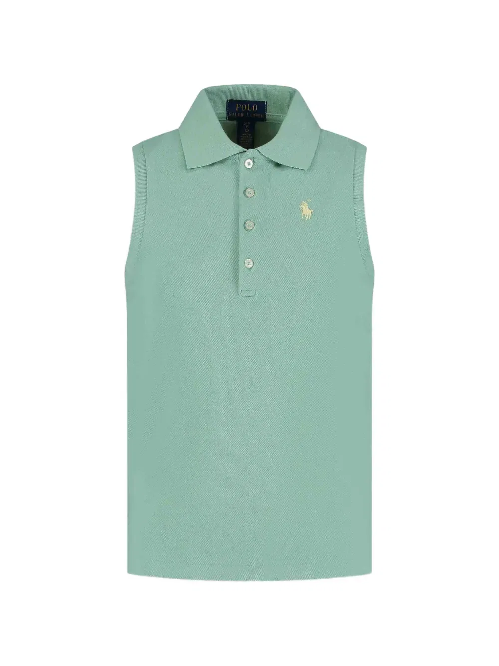 Рубашка-поло с вышитыми пуговицами Polo Ralph Lauren Kids, зеленый