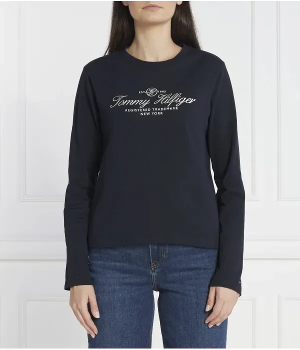 Блуза regular fit Tommy Hilfiger, темно-синий