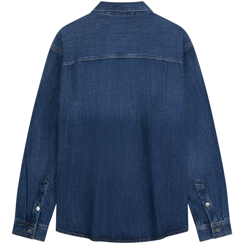 Calvin Klein Рубашка мужская XCY Denim Dark Blue Lapel Moderate — фото 3