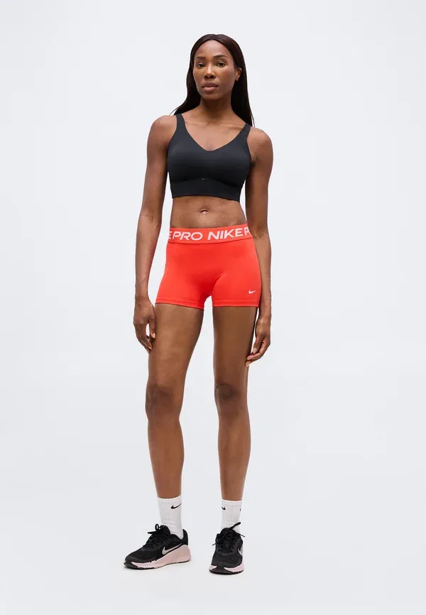 Леггинсы короткие Nike Performance 365, светло-малиновый/белый — фото 2