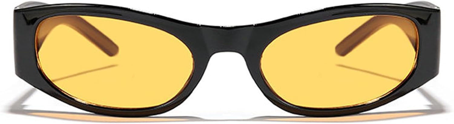 

Солнцезащитные очки Willochra Y2K с обтекаемой формой для женщин и мужчин, модные черные очки в стиле ретро 90-х, футуристические очки с защитой от УФ-излучения UV400, C5