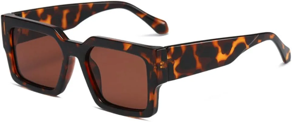 

Солнцезащитные очки UV400 с широкими дужками и леопардовым принтом для женщин и мужчин, для бега и занятий спортом на открытом воздухе UYPTK, Leopard Tea