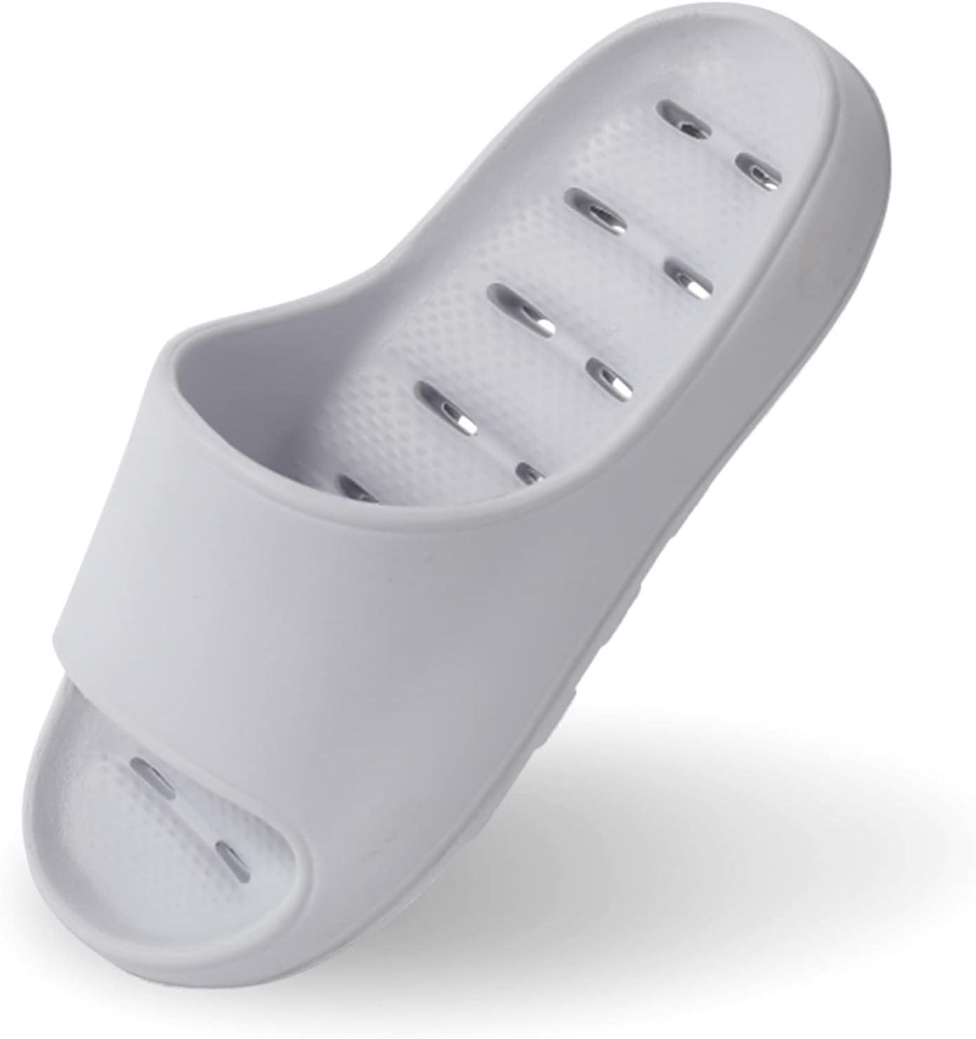 

Элегантные домашние тапочки для женщин и мужчин, быстросохнущие, нескользящие, с открытым носком, на толстой подошве, серые Stunner