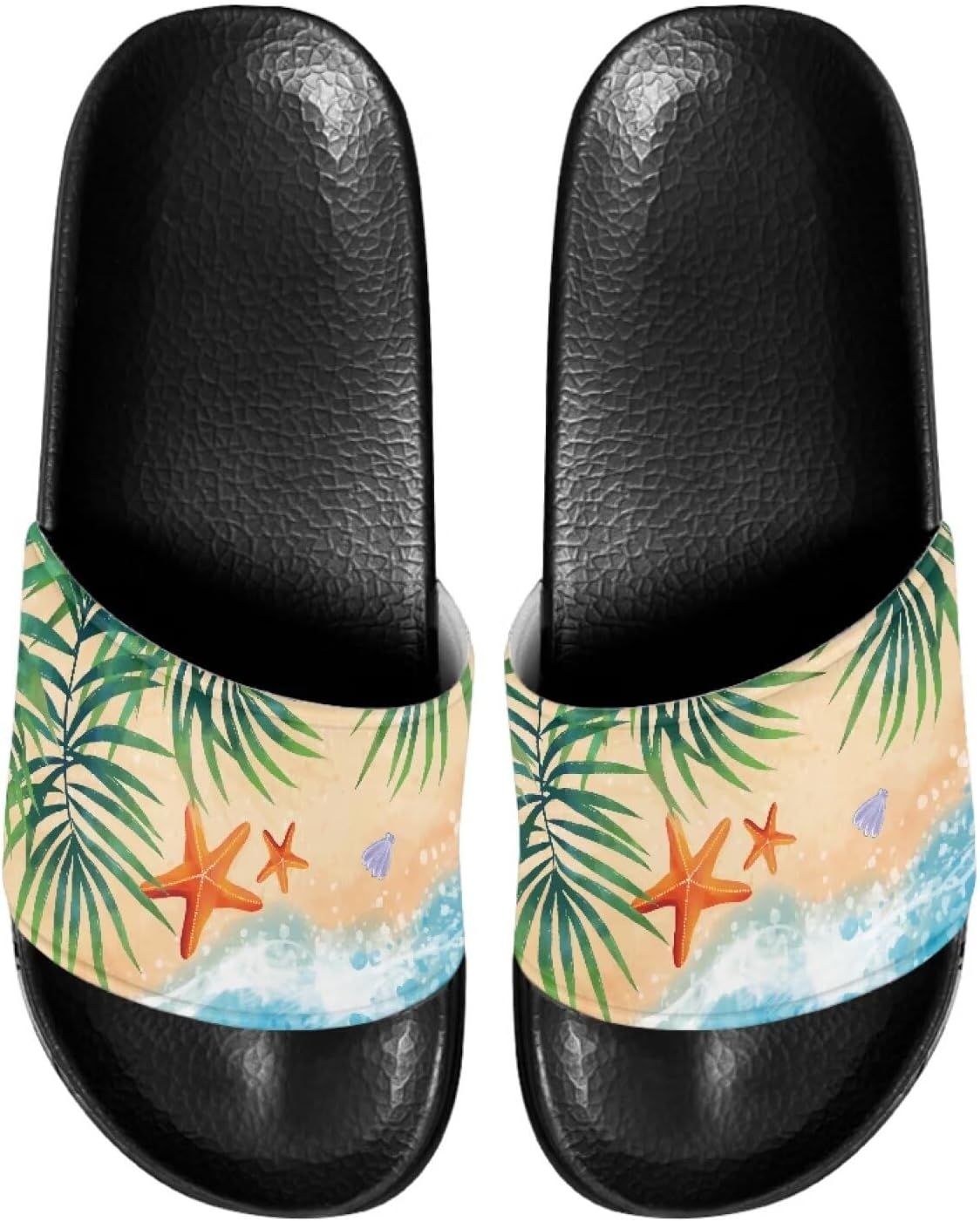 

Мужские Нескользящие сандалии с ЭВА, шлепанцы для бассейна, дома и пляжа, удобные с открытым носком, на плоской подошве, с одной лентой, для душа, с мягкой кожей Psesaysky, Starfish