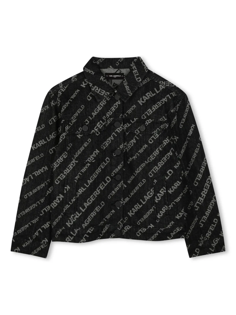 

Джинсовая куртка KARL LAGERFELD KIDS, черный