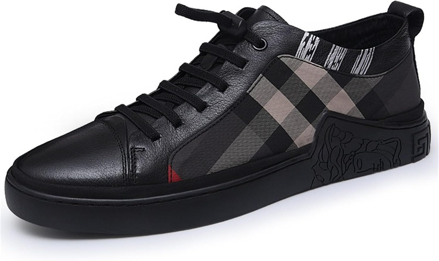 

Мужские черные кожаные слипоны кэжуал оксфорд, модные прогулочные кроссовки для мужчин Abborora