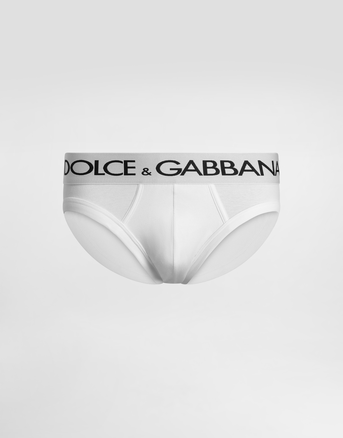 

Трусы со средней посадкой из двухстороннего эластичного хлопка Dolce & Gabbana, белый