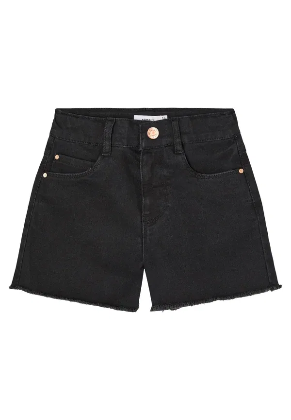 Шорты джинсовые Name It Nkfrose hw mom dnm shorts 8222 au noos denim shorts, черный деним — фото 3
