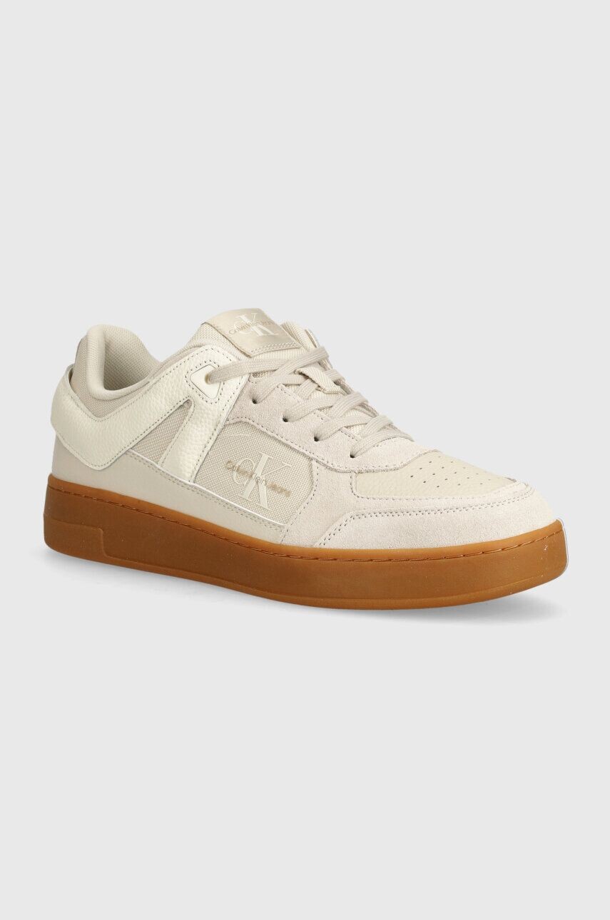 

Кроссовки Calvin Klein Jeans BASKET CUP LOW LACEUP LTH ML MTR, бежевый