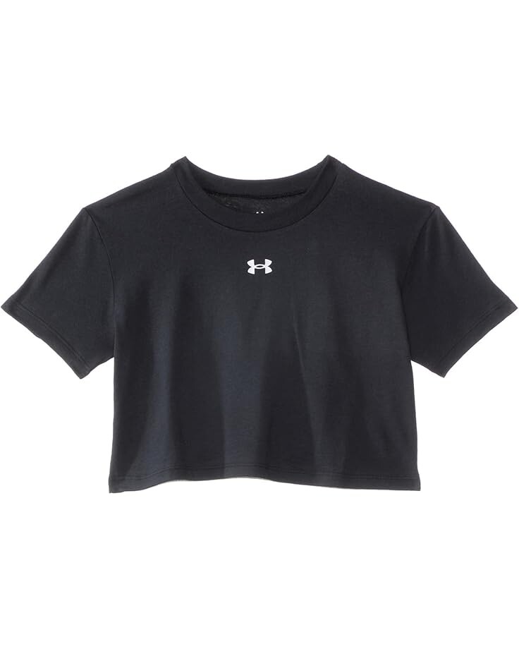 

Толстовка Under Armour Kids Crop Sportstyle Logo Short Sleeve T-Shirt, черный/белый