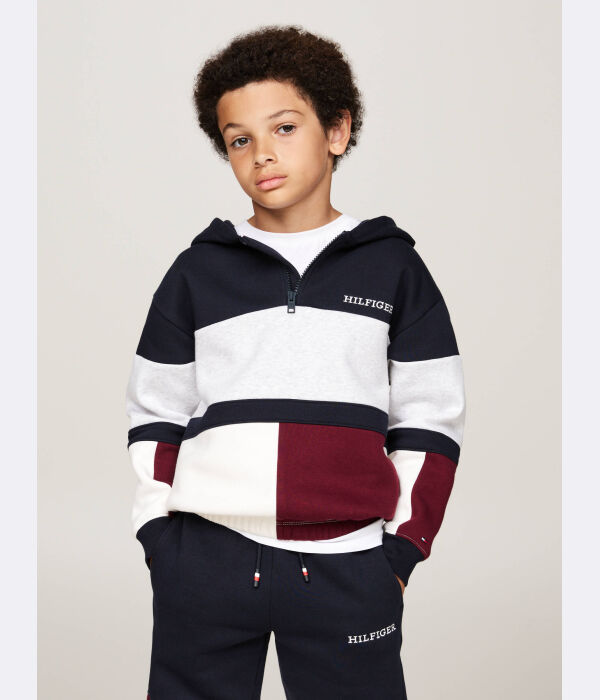 

Толстовка детская Tommy Hilfiger с воротником на молнии, мультиколор