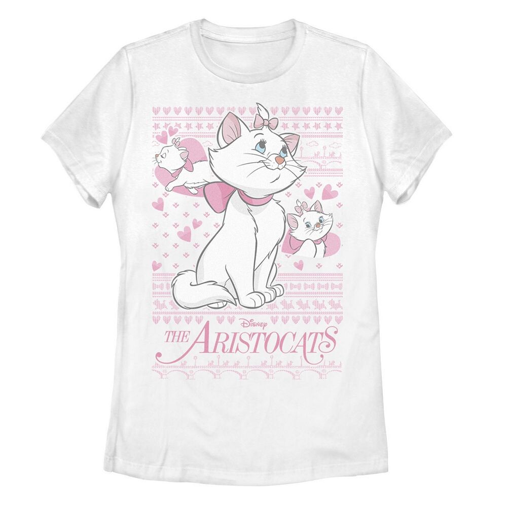 

Футболка-свитер Ugly Christmas от Disney The Aristocats Marie Juniors Licensed Character, белый