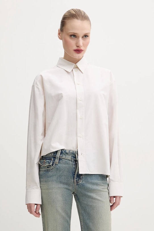 

Хлопковая рубашка Mm6 Maison Margiela, бежевый