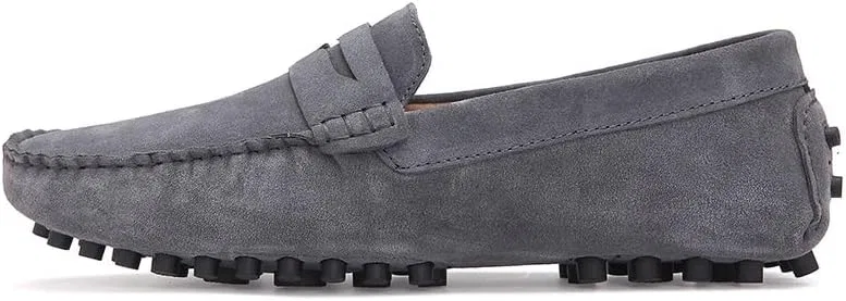 Мокасины мужские замшевые Penny Loafers Grey — фото 2
