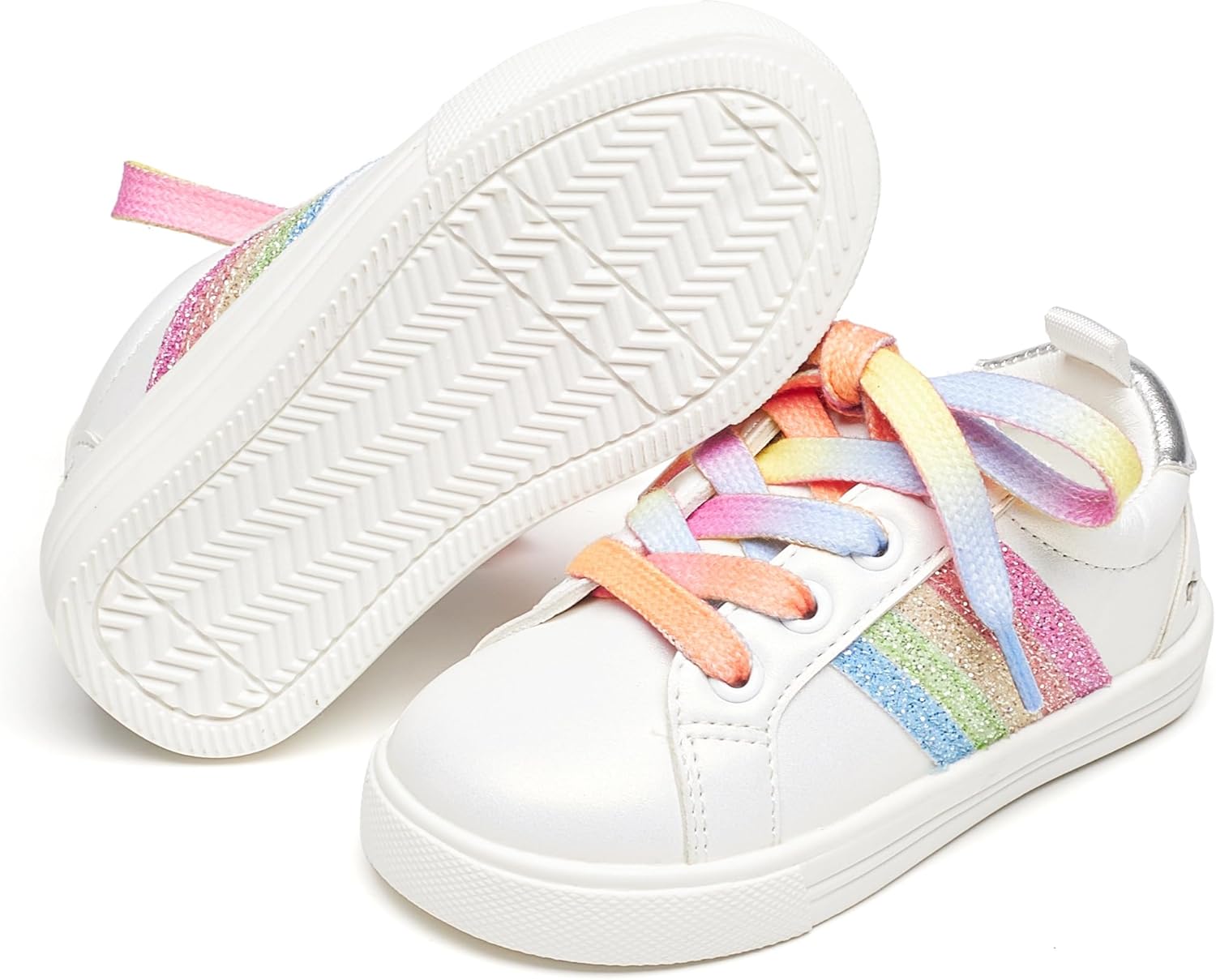 

Кроссовки для малышей и маленьких девочек Felix Flora, спортивные сникерсы, принцесса, повседневные блестящие туфли Felix & Flora, белый