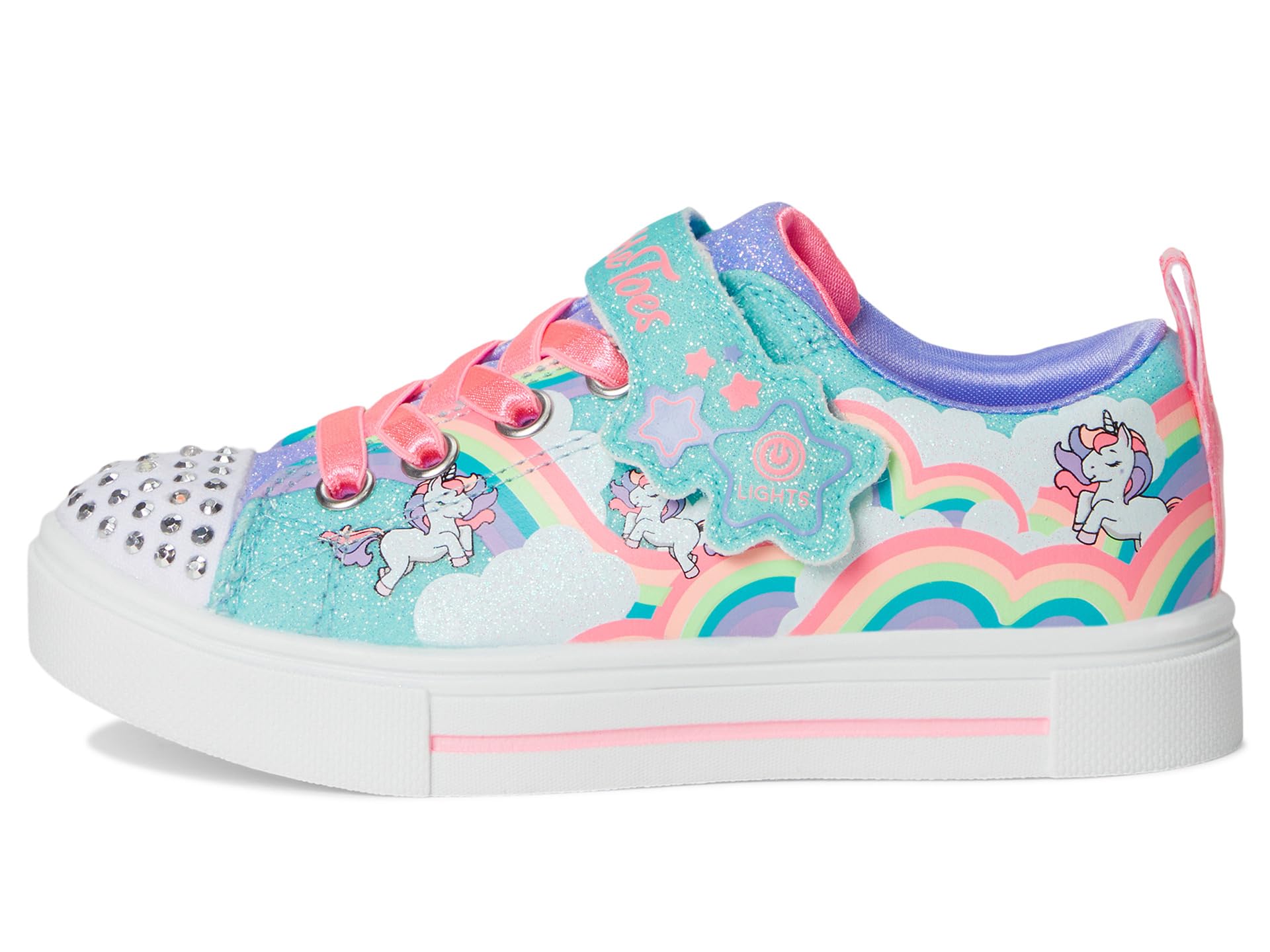 Кроссовки SKECHERS KIDS Twinkle Sparks - Jumpin' Clouds 314809L, Turquoise/Multi — фото 4
