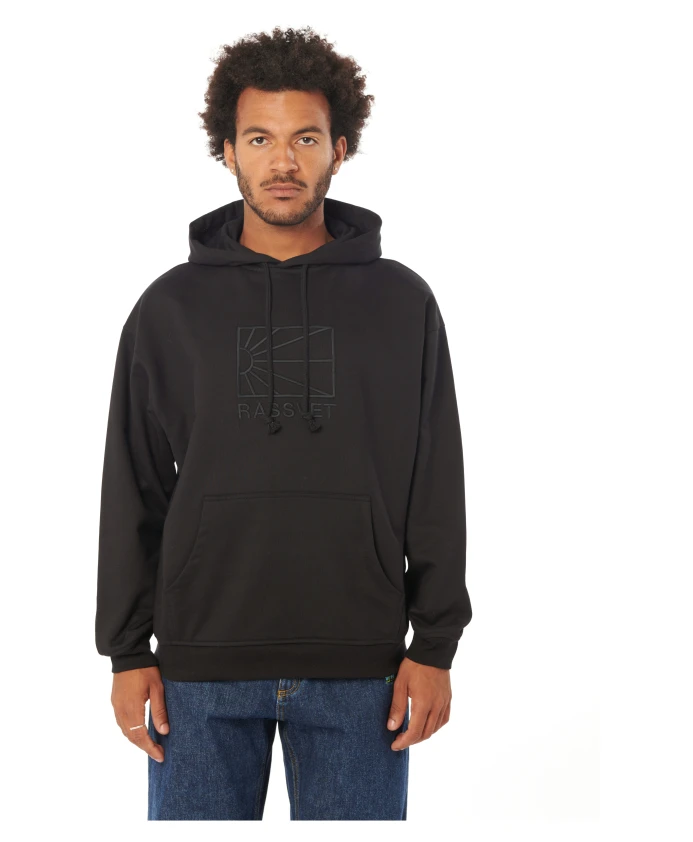 

Вязаная толстовка с логотипом и передним карманом. Rassvet, черный