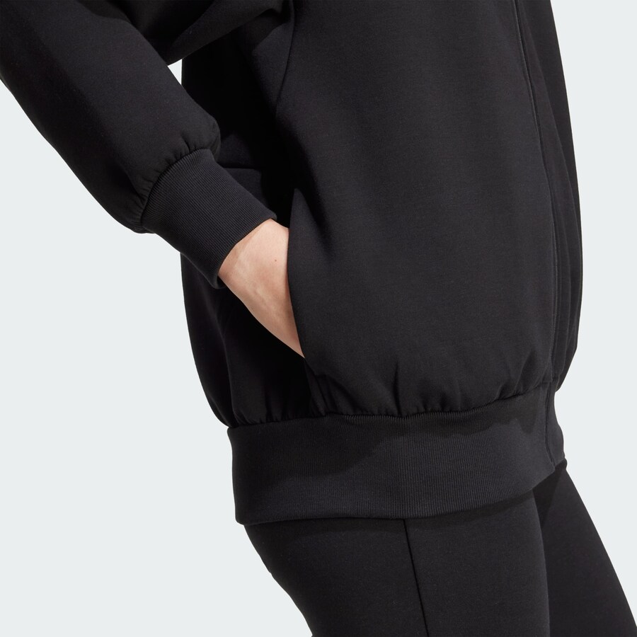 Спортивная толстовка с капюшоном на молнии ADIDAS SPORTSWEAR All Szn, Black — фото 4