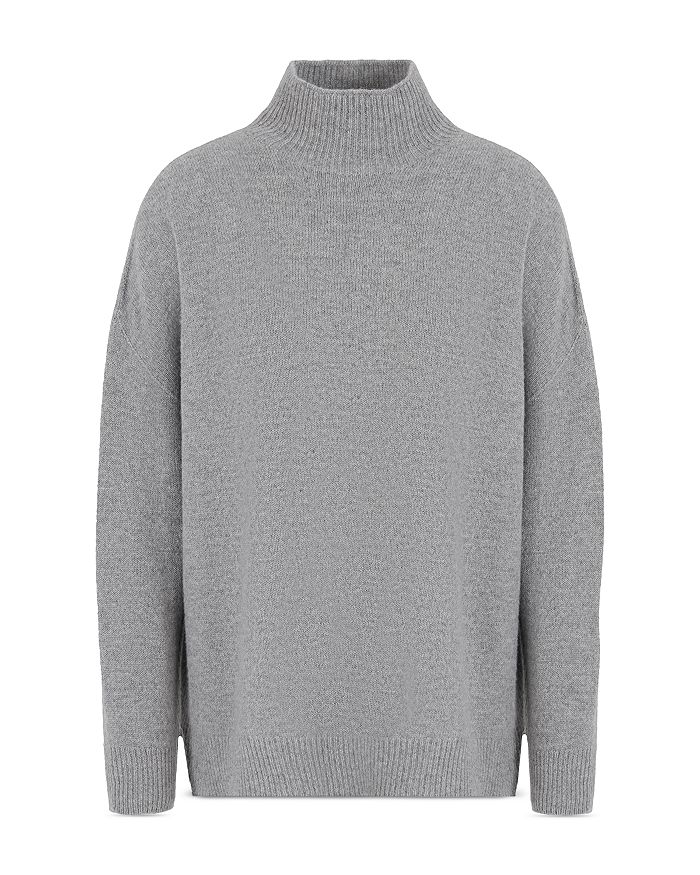 

Свитер с высоким воротником из кашемировой смеси Emporio Armani, серый