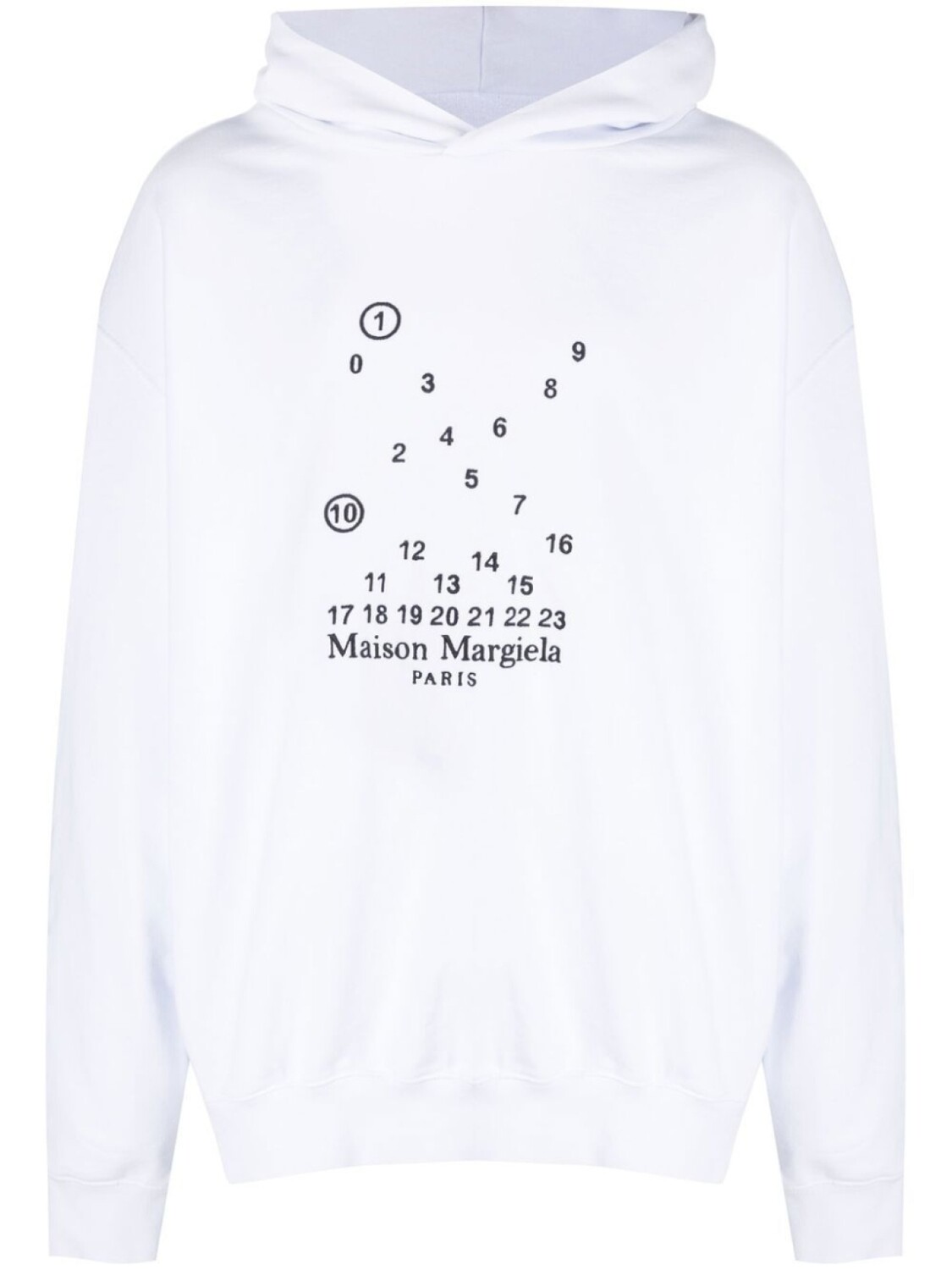 

Maison Margiela худи с вышитым логотипом, белый