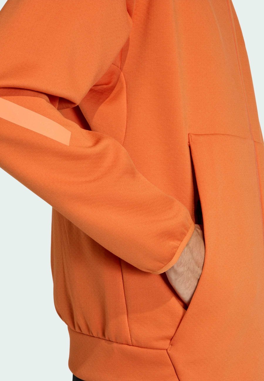 Толстовка Adidas Sportswear M Z N E FZ, Fox Orange/Orange — фото 3
