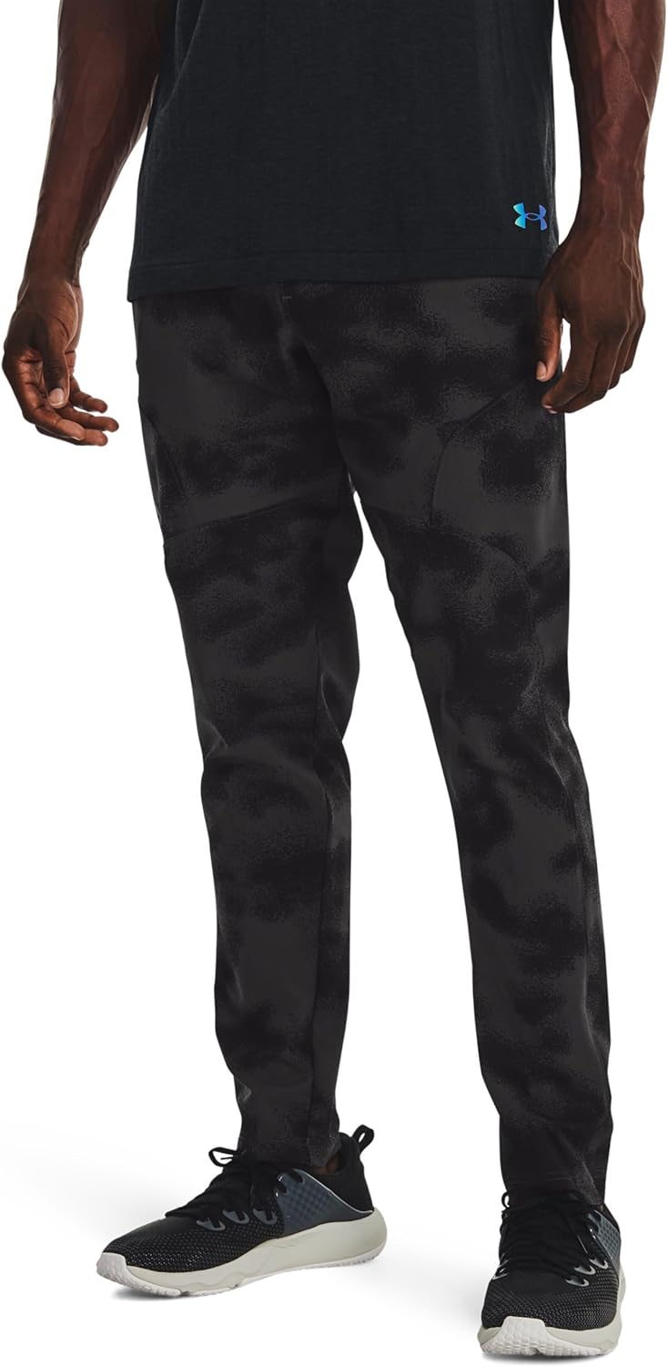 

Мужские эластичные тканые зауженные спортивные брюки Under Armour, Jet Gray-Black