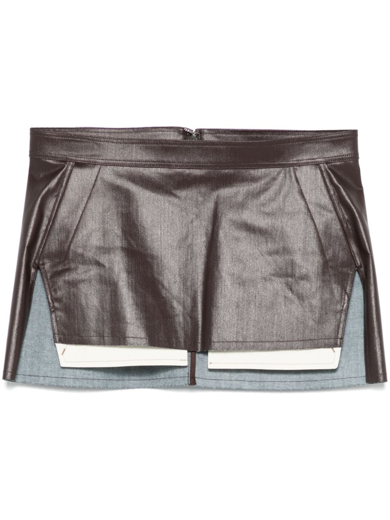 

Rick Owens юбка мини Fog Cutoff, коричневый
