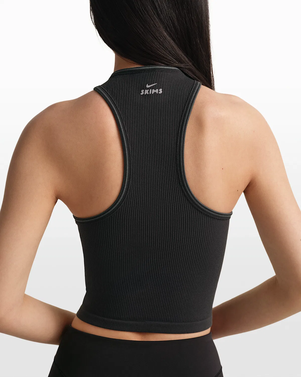 Женский топ-борцовка NikeSKIMS Ribbed Seamless, NSKM Obsidian/NSKM Armor — фото 2