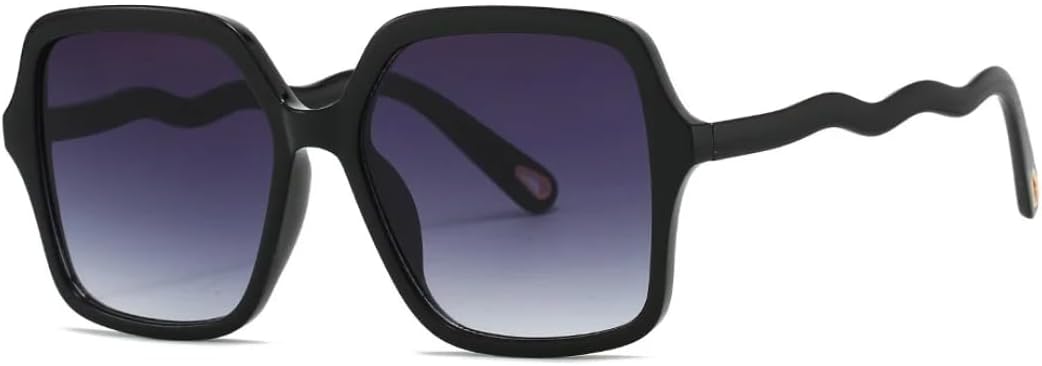 

Ретро-солнцезащитные очки для женщин и мужчин, роскошные, в большой оправе, с леопардовым градиентом, для путешествий, увеличенного размера, защита от УФ-излучения UV400 TVTBBVV, Grey