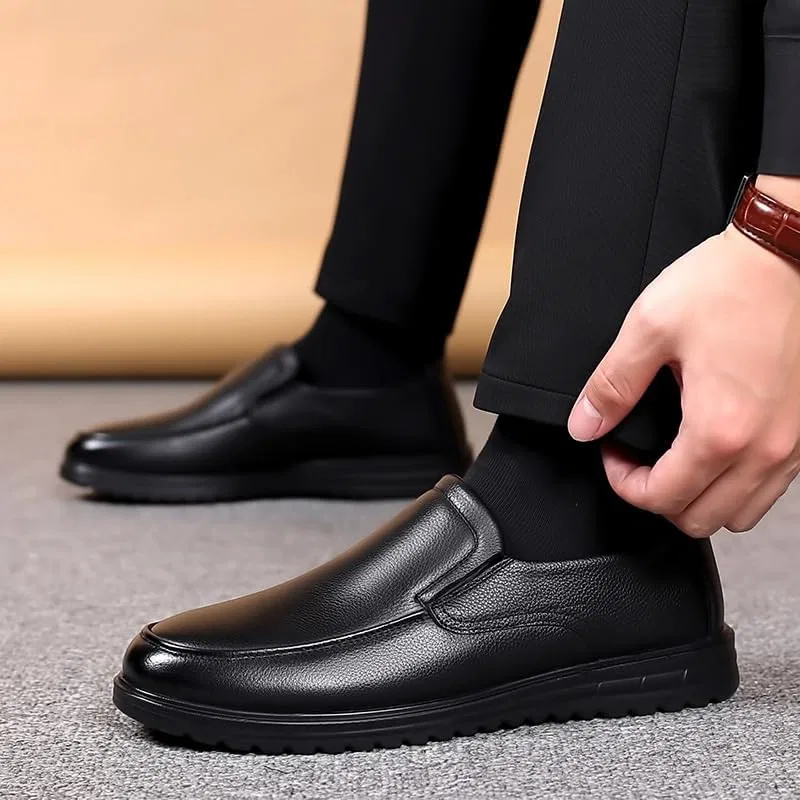 Лоферы мужские кожаные Formal Loafers, Black UOPYNE — фото 2