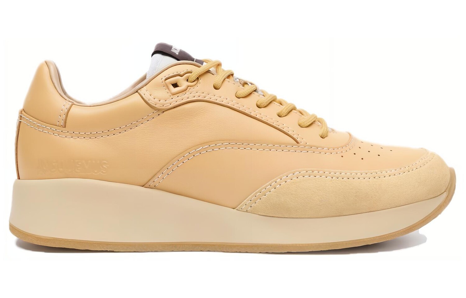 Кроссовки Jacquemus Panelled Lace-up Sneakers, светло-желтый — фото 2
