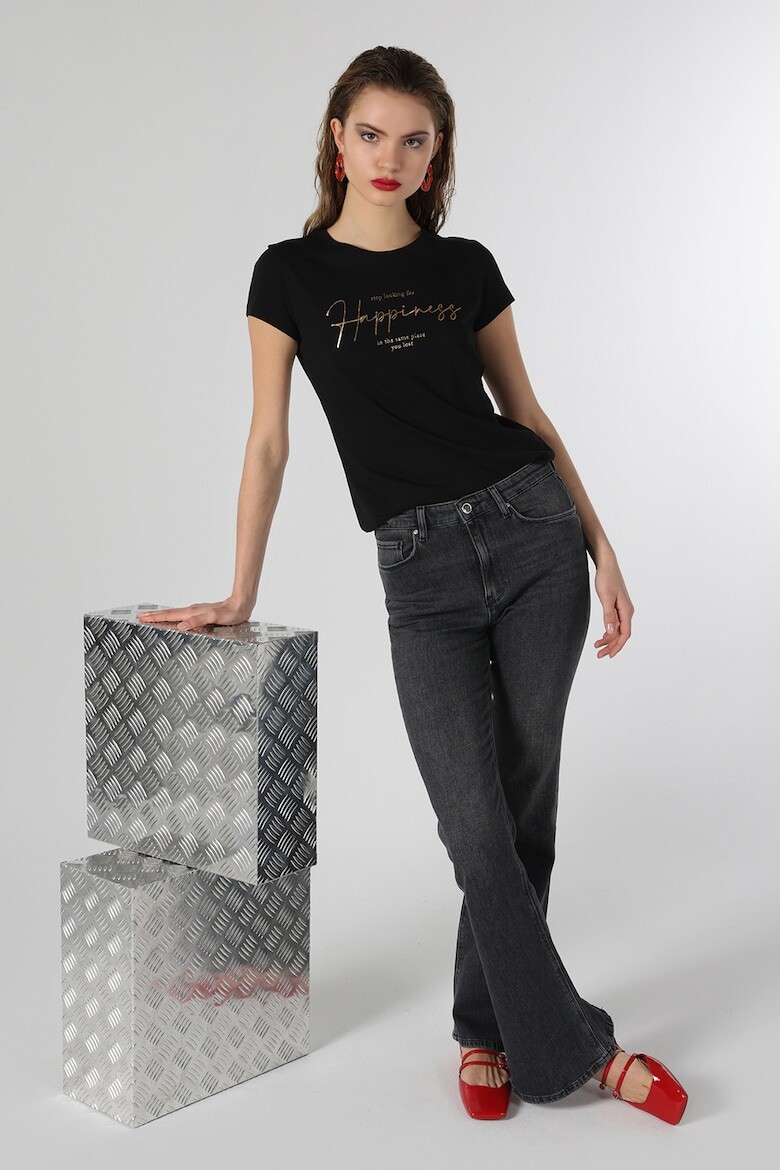 

Хлопковая футболка с надписью Colin'S, черный