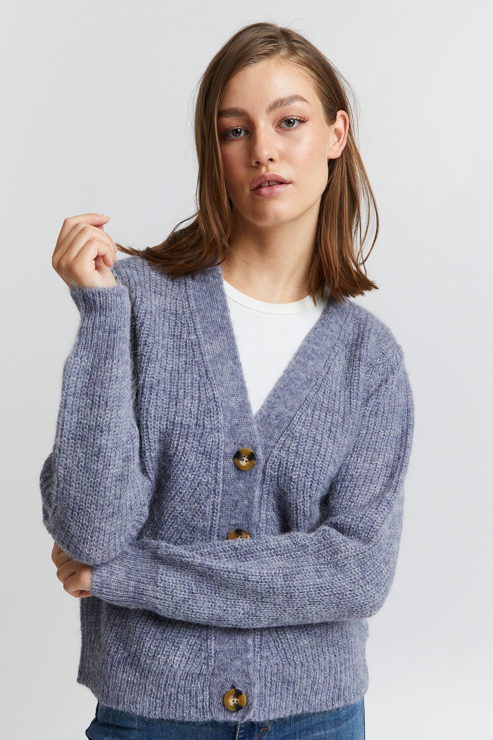

Кардиган PULZ Jeans Strickpullover PZIRIS 50206778, синий