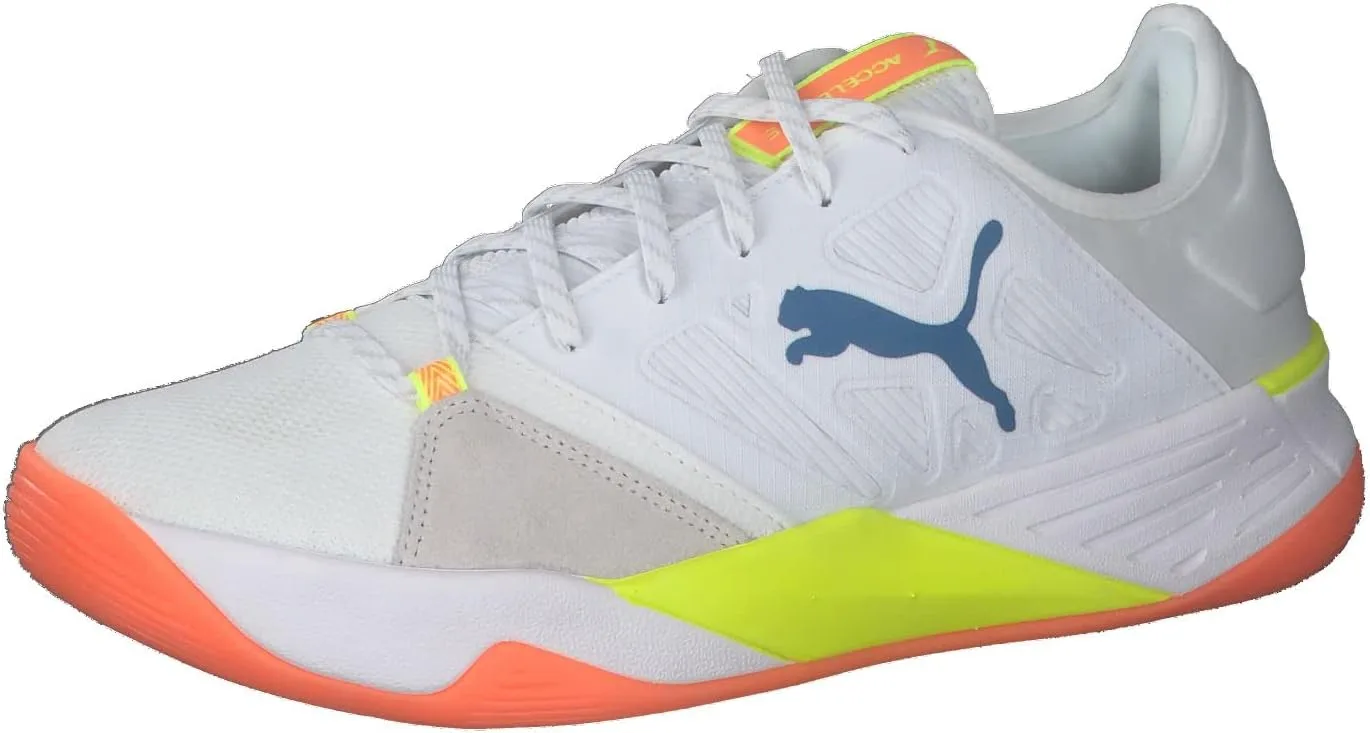 Кроссовки PUMA Unisex Accelerate Turbo Nitro для занятий спортом во время беременности, белый/синий/желтый