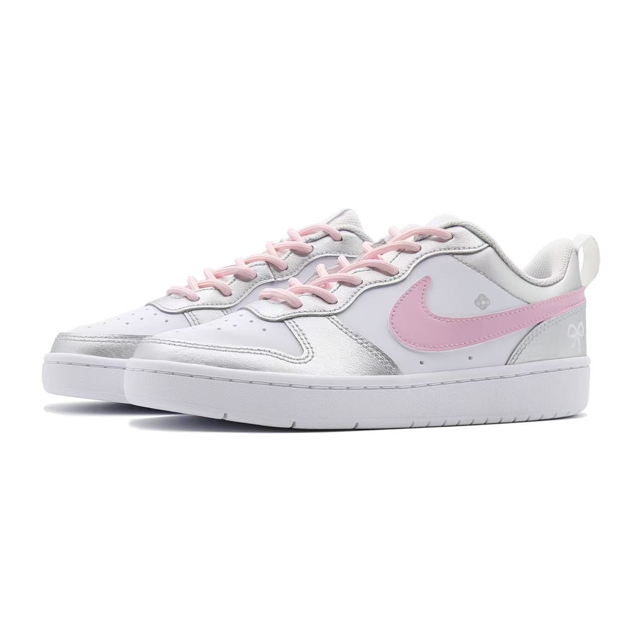 Кроссовки для скейтбординга Court Borough Silver Moon Dream Masterpiece противоскользящие низкие детские Nike Silver Teenagers — фото 3