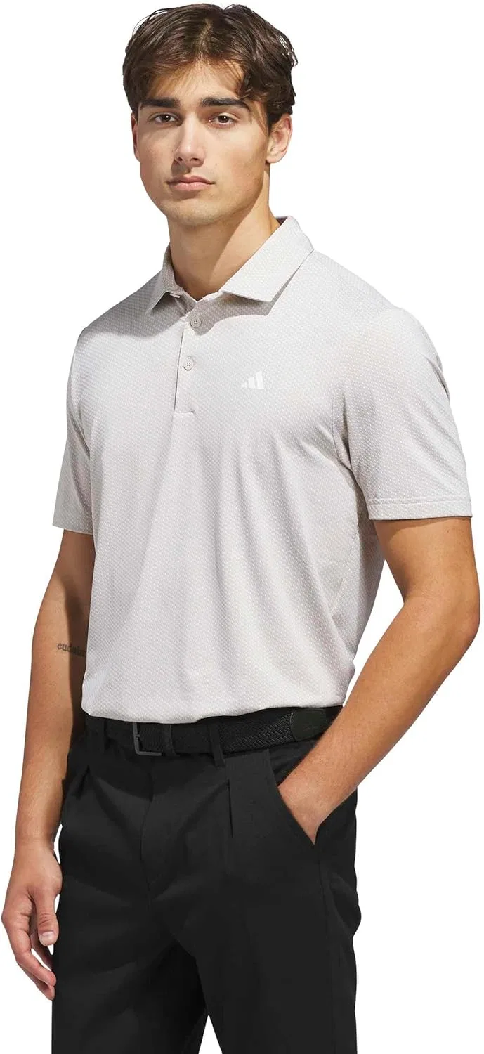 Мужское поло adidas Performance текстурированное, белый, Wonder Alumina