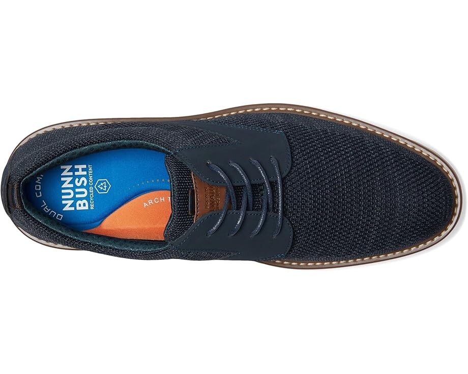 Оксфорды Nunn Bush Griff Plain Toe Knit Oxford Lightweight and Comfortable for any Occasion Knit Lace-Up, темно-синий — фото 2