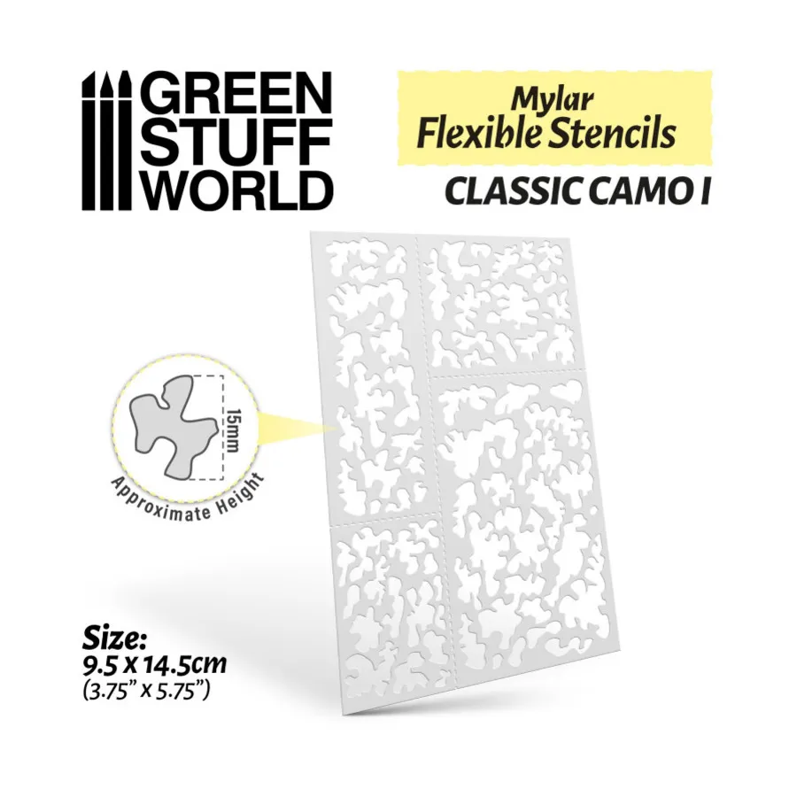 

Гибкие майларовые трафареты — классический камуфляж I, Accessories - Tape, Stencils, Adhesives, & Masking (Green Stuff World)