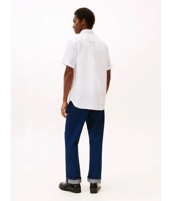 Льняная рубашка regular fit Tommy Hilfiger, белый — фото 3
