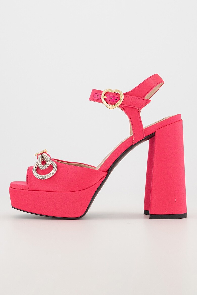 

Кожаные босоножки на цепочке Love Moschino, фуксия