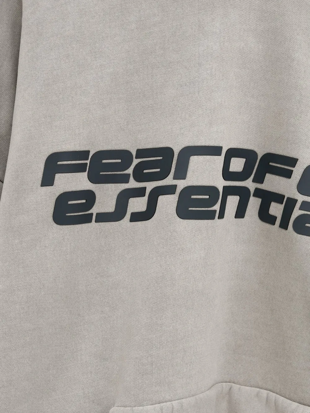 Худи с принтом логотипа в стиле 90-х Fear Of God Essentials, серый — фото 3