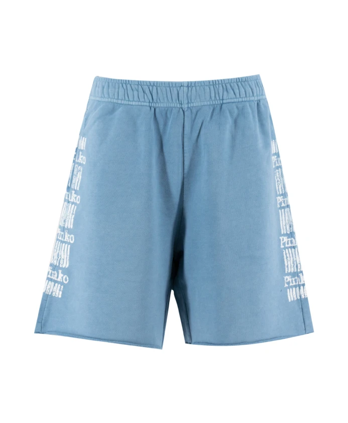 

Спортивные хлопковые флисовые шорты Pinko, синий