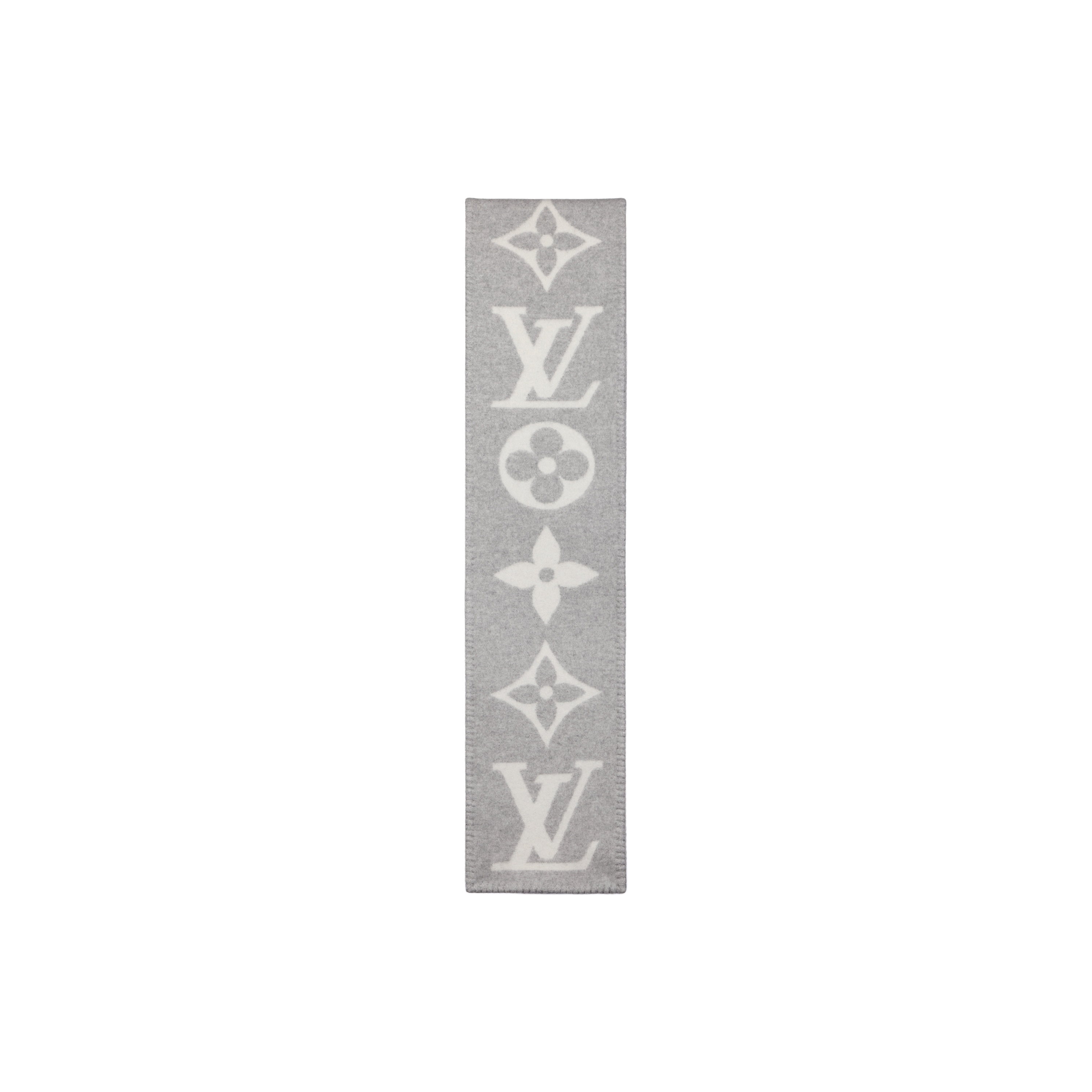 

LOUIS VUITTON Вязаный шарф унисекс серый, Gray